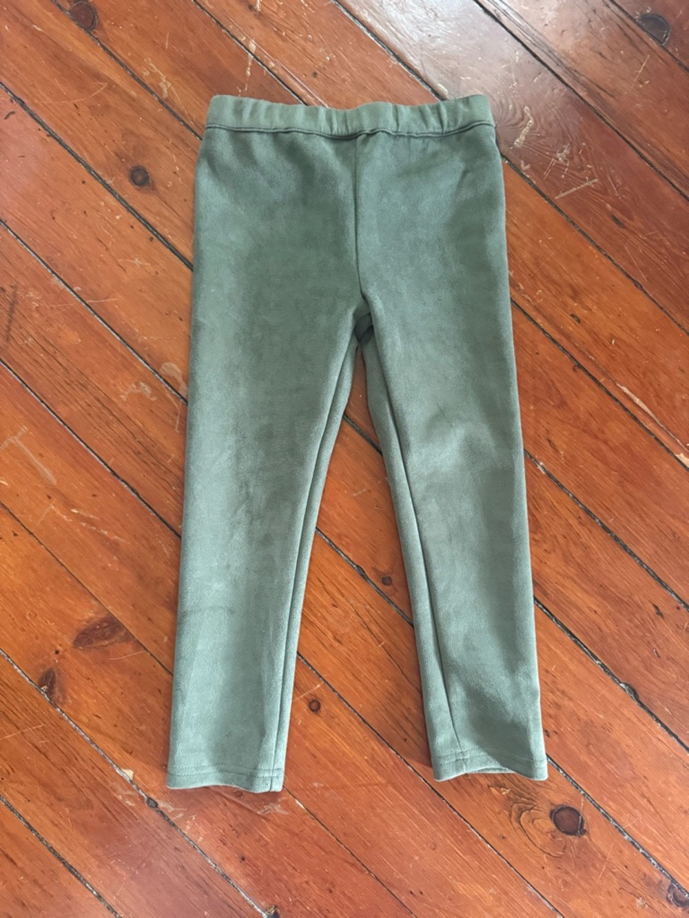 Derek Heart Olive Green Faux Suede Kids Leggings